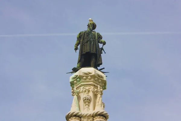 Lisboa Portugal Marzo 2019 Monumento Alfonso Albuquerque Frente Palacio Belm — Foto de Stock