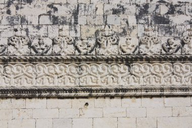 Lisbon, Portekiz - 1 Mart 2019: Jeronimos Monastery parçası veya Hieronymites Manastırı (Order of Saint Jerome eski manastır) Lizbon
