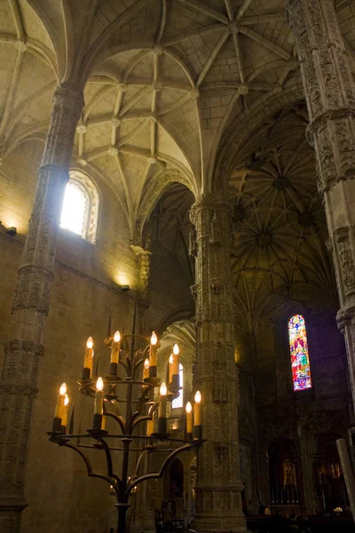 Lizbona Portugalia Marca 2019 Wnętrze Klasztoru Hieronimitów Lub Hieronymites Klasztor — Zdjęcie stockowe
