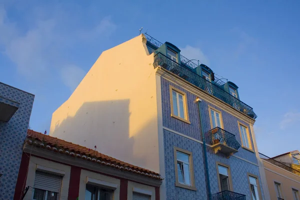 Lisabon Portugalsko Března 2019 Staré Budovy Kachlíky Okrese Belem Lisabonu — Stock fotografie