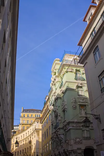 Lisbon Portugal March 2019 Beautiful Building Baixa District Lisbon — Stock Photo, Image