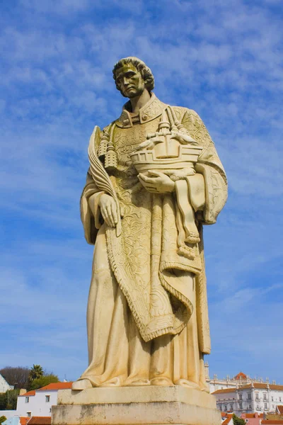Lisbon Portugal March 2019 Sao Vicente Statue Santa Luzia Viewpoint — Stock Photo, Image