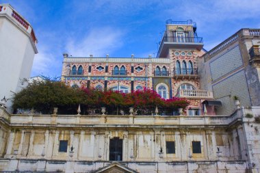 Lisbon, Portekiz - 1 Mart 2019: Güzel Sarayı Lizbon Alfama İlçesi'nde