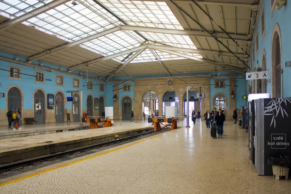 Lisboa Portugal Março 2019 Interior Estação Ferroviária Santa Apolónia Lisboa — Fotografia de Stock