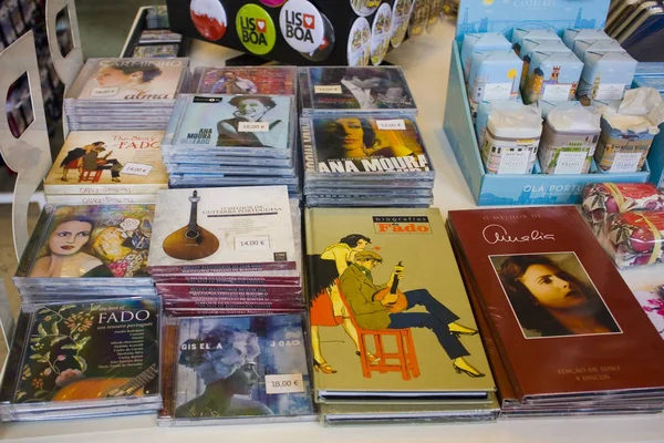 Lisbon Portugal March 2019 Music Cds Fado Music Souvenir Shop — Stock Photo, Image