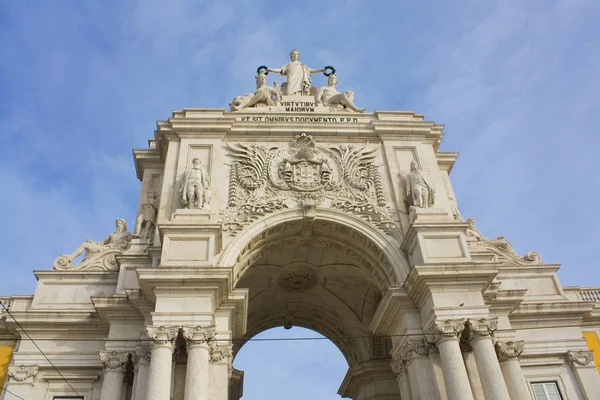 Lisboa Portugal Marzo 2019 Fragmento Del Famoso Arco Augusta Triunfal — Foto de Stock