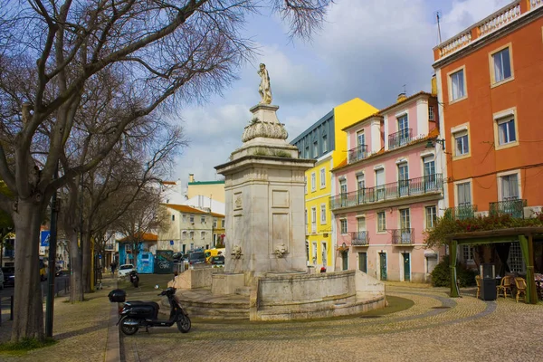 Lizbona Portugalia Marca 2019 Mały Kwadrat Dzielnicy Belem Lizbonie — Zdjęcie stockowe