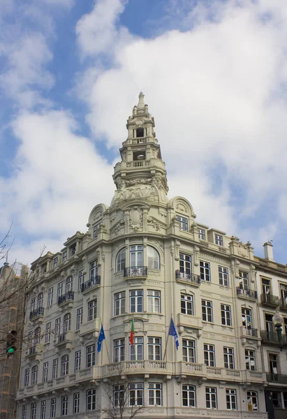 Porto Portugal Marzo 2019 Fachada Del Hermoso Edificio Plaza Libertad —  Fotos de Stock