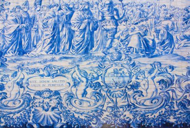 Porto, Portekiz - 3 Mart 2019: Parçası Carmo Church of (Igreja Carmo) güzel azulejos Porto ile