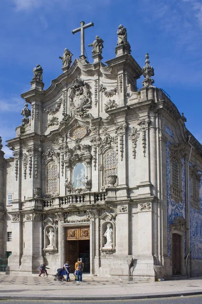 Porto Portugal March 2019 Carmo Church Igreja Carmo Beautiful Azulejos — стокове фото