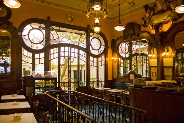 Porto Portugal Maart 2019 Interieur Van Beroemde Oude Cafe Majestic — Stockfoto