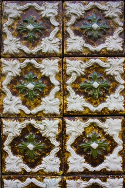 Panel Von Bunten Azulejos Auf Portugiesisch — Stockfoto