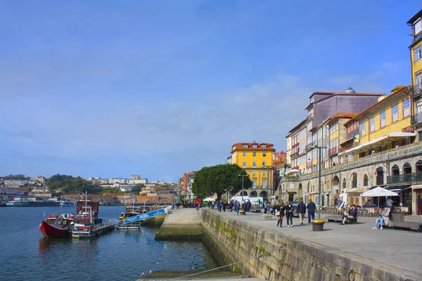 Порто Португаль Марта 2019 Года Река Дору Красочные Фасады Старых — стоковое фото