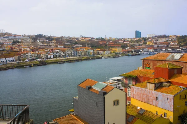 Porto Portogallo Marzo 2019 Panorama Della Città Vecchia Del Fiume — Foto Stock