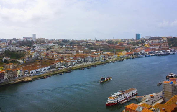 Porto Portugal Maart 2019 Panorama Van Binnenstad Rivier Position Porto — Stockfoto