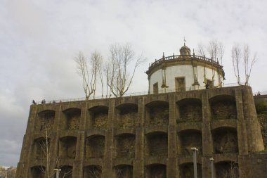 Porto, Portekiz-3 Mart 2019: Porto 'da Villa Nova de Gaia 'da Santa Clara Kilisesi (Igreja de Santa Clara)