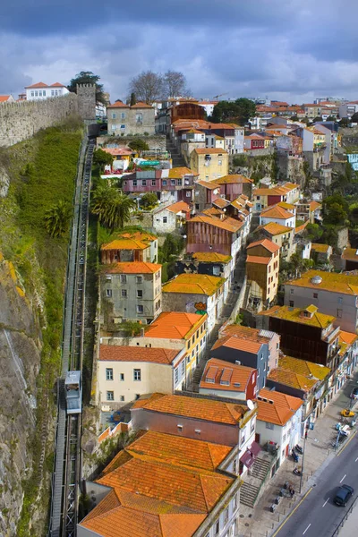 Porto Portugal Maart 2019 Kabelbaan Cable Railway Dos Guindais Gebouwd — Stockfoto