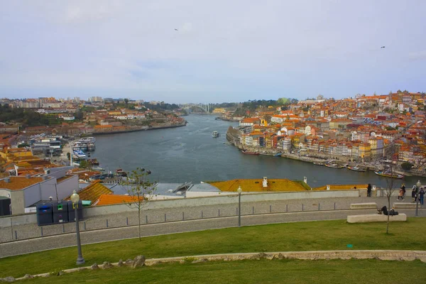 Порто Португаль Марта 2019 Года Вид Мост Дома Луиса Стороны — стоковое фото