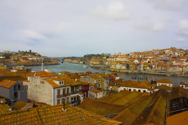 Порто Португаль Марта 2019 Года Красные Крыши Стороны Вилла Нова — стоковое фото