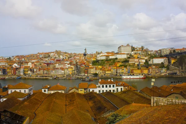 Porto Portugal Maart 2019 Rode Daken Van Villa Nova Gaia — Stockfoto