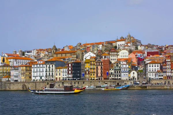 Porto Portugal Maart 2019 Panorama Van Binnenstad Ribeira District Rivier — Stockfoto