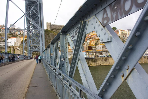 葡萄牙波尔图 2019年3月3日 波尔图的多姆 路易斯一世桥 — 图库照片