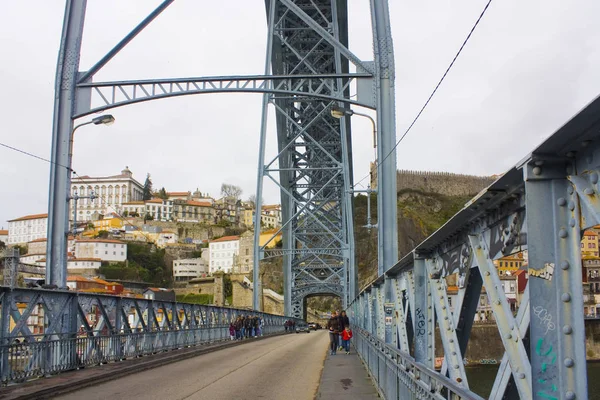 Porto Portugal Março 2019 Ponte Dom Luis Porto — Fotografia de Stock