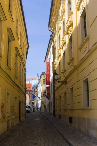 Bratysława Słowacja Kwietnia 2019 Ulica Starego Miasta Bratysławie — Zdjęcie stockowe