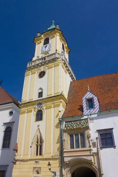 Bratislava Eslovaquia Abril 2019 Ayuntamiento Viejo Plaza Principal Bratislava — Foto de Stock