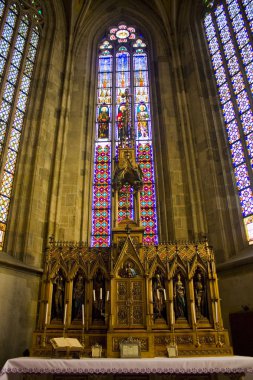 Bratislava, Slovakya - 1 Nisan 2019: Bratislava'daki St Martin Katedrali'nin iç kısmı