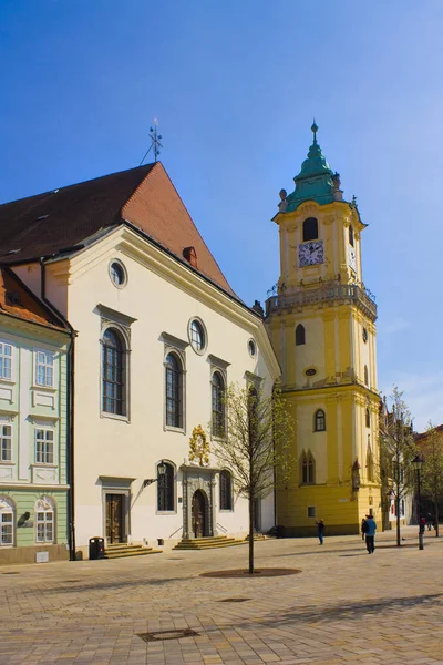 Bratislava Eslovaquia Abril 2019 Ayuntamiento Viejo Plaza Principal Bratislava —  Fotos de Stock