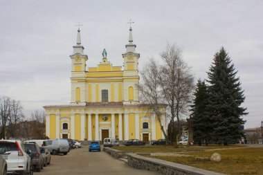 Zhytomyr, Ukrayna-24 Şubat 2019: Zhitomir 'deki St. Sophia Katedrali