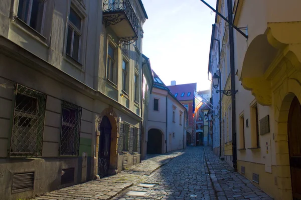 Bratislava Eslovaquia Abril 2019 Calle Del Casco Antiguo Bratislava — Foto de Stock