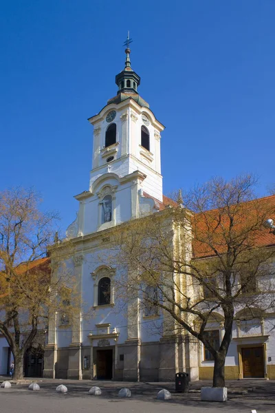 Bratislava Slovensko Duben 2019 Kostel Návštěv Panny Marie Klášter Milosrdných — Stock fotografie