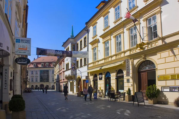 Bratislava Eslováquia Abril 2019 Rua Cidade Velha Bratislava — Fotografia de Stock