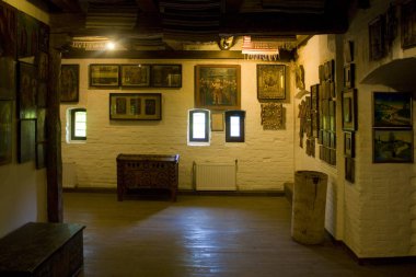 Radomysl, Ukrayna - 18 Mayıs 2019: Ukrayna'da Radomysl Kalesi'nin Içi