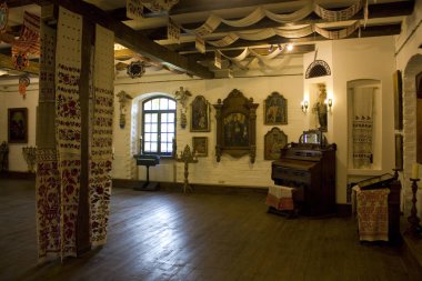 Radomysl, Ukrayna - 18 Mayıs 2019: Ukrayna'da Radomysl Kalesi'nin Içi