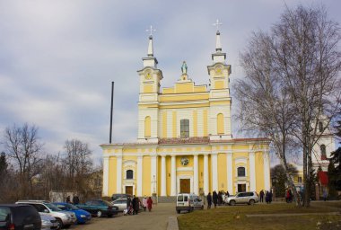 Zhytomyr, Ukrayna-24 Şubat 2019: Zhitomir 'deki St. Sophia Katedrali