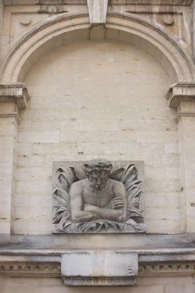 Fuente Piedra Casco Antiguo Bruselas Bélgica — Foto de Stock