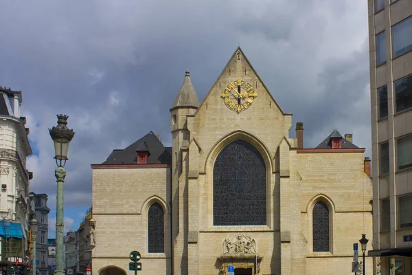 Belgie Brusel 2019 Kostel Svatého Mikuláše — Stock fotografie