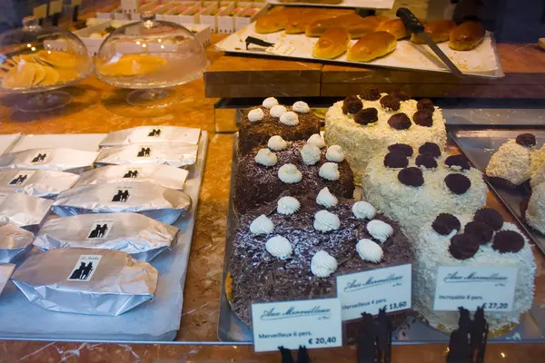 Bélgica Bruselas Mayo 2019 Pasteles Tradicionales Una Panadería Bruselas —  Fotos de Stock