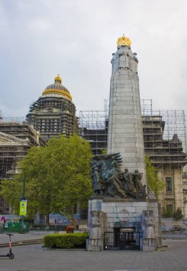 Belçika, Brüksel - 1 Mayıs 2019: Brüksel Adalet Sarayı