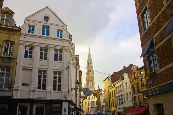 Belgien Bryssel Maj 2019 Utsikt Över Rådhuset Från Gamla Stan — Stockfoto