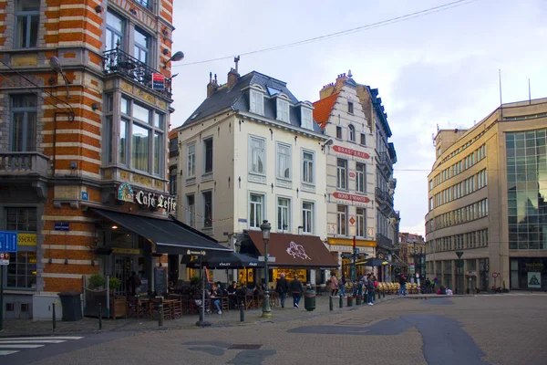 België Brussel Mei 2019 Straat Café Oude Stad Van Brussel — Stockfoto