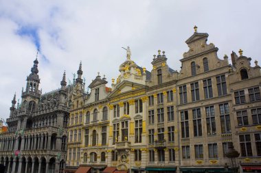 GuildHalls tarihinde Grand Place, Brussels, Belçika