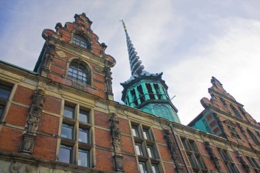 Kopenhag, Danimarka - 25 Mayıs 2019: Borsen - Kopenhag Eski Borsa Binası