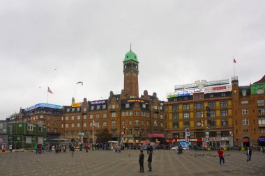 Kopenhag, Danimarka-Mayıs 25, 2019: City Hall Square in Copenhagen