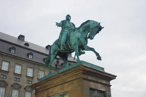 Copenhagen Dinamarca Maio 2019 Estátua Equestre Frederico Vii Copenhague — Fotografia de Stock