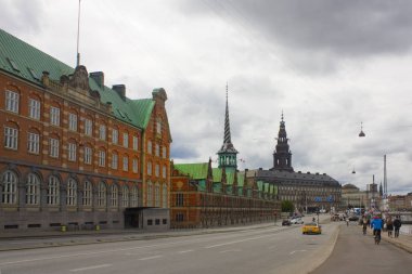 Kopenhag, Danimarka - 25 Mayıs 2019: Borsen - Kopenhag'daki eski borsa binası