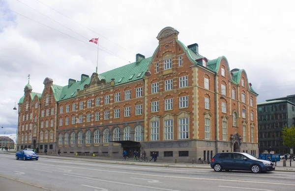 Kopenhaga Dania Maja 2019 Piękny Budynek Czerwonej Cegły Starym Mieście — Zdjęcie stockowe